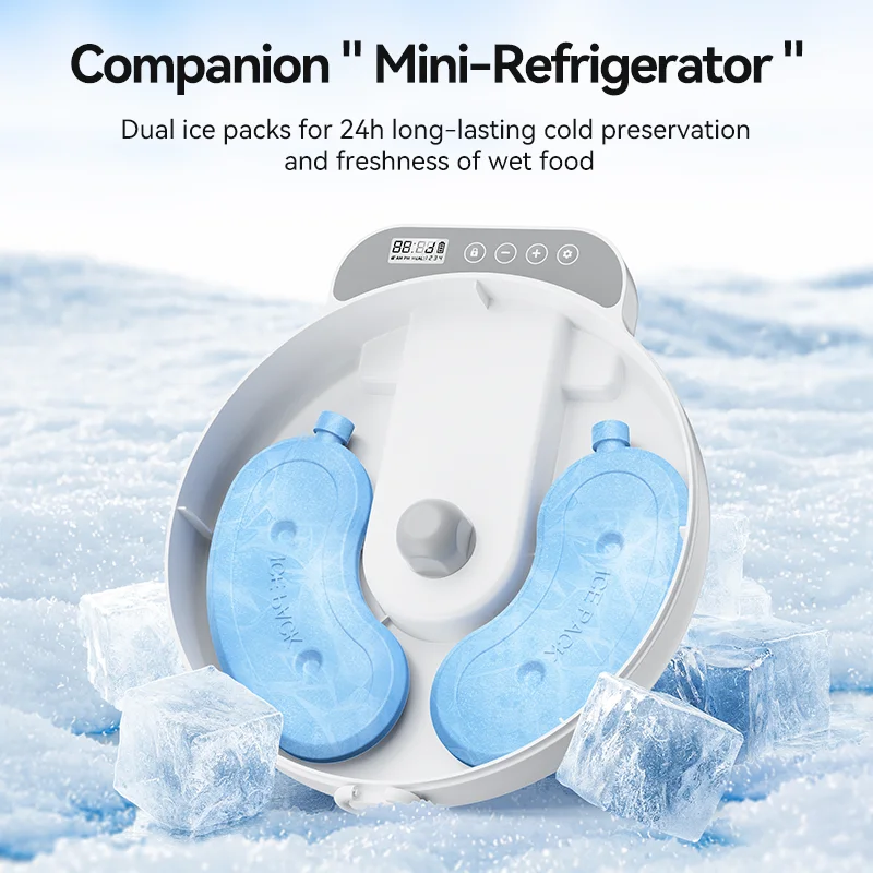 ROJECO 4 Meals Wireless Automatic Cat Feeder For Wet Dry Feeding Food Dispenser For Cats Dog Multifunctional Smart Pet Feeder - imagen 2