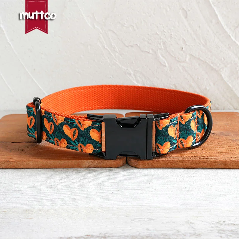 MUTTCO-fondo negro con patrón de rebanadas de papaya naranja, fresco, siente el sol y la felicidad, 5 tamaños, UDC157 - imagen 4