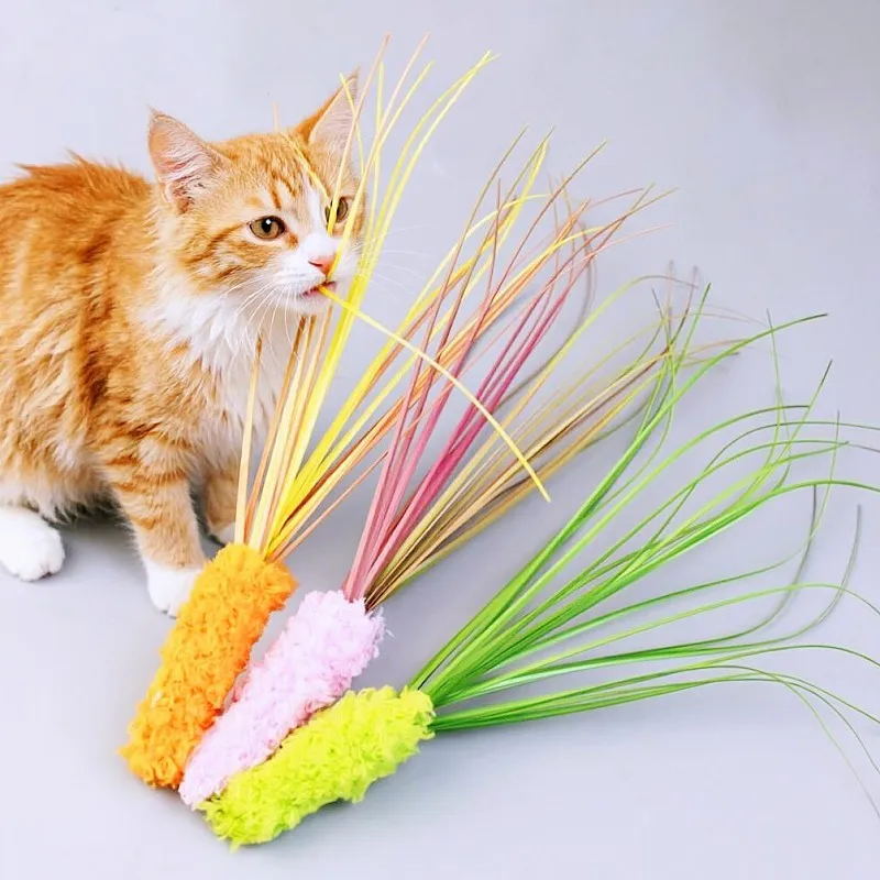 Varita de plumas interactiva para gatos – Juguete con bola y borras - imagen 4