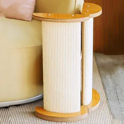 Rascador vertical de madera para gatos – Protege el sofá y escalada