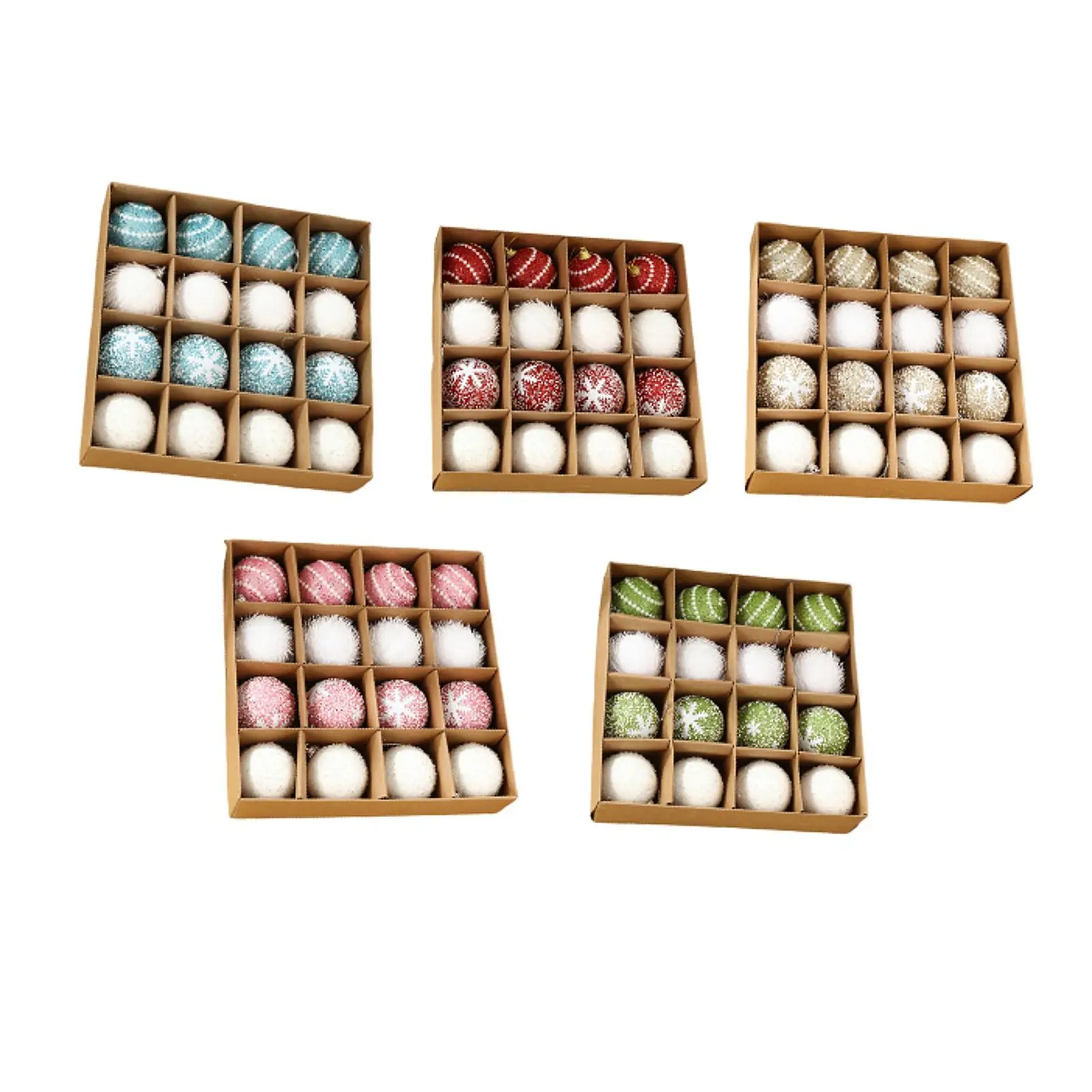 16x decoraciones colgantes para árbol de Navidad colgantes creativos portátiles de Navidad - imagen 2