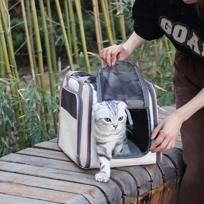 Nuevas bolsas para mascotas, mochila portátil para gatos, bolsa transpirable para salida de mascotas, bolso cruzado para mascotas, bolsas para gatos para mascotas - imagen 3