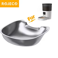 ROJECO cuenco acero inoxidable alimentador automático perros gatos