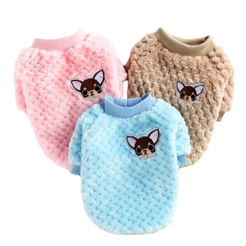 Chaqueta de felpa de dos patas para perros y gatos pequeños y medianos, abrigo de invierno, ropa para cachorros y gatos - imagen 2