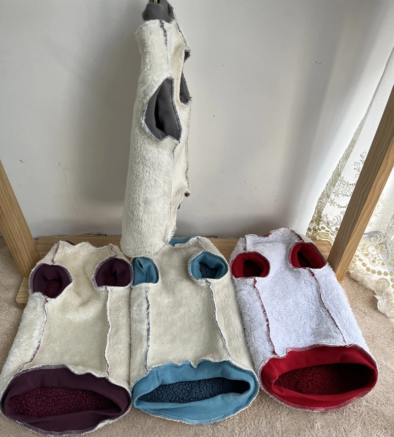 Suéter de gato Sphynix sin pelo, ropa de gato, abrigo de fibra de lana de cordero de doble cara, suave y grueso, ropa de abrigo de invierno, moda cálida - imagen 5