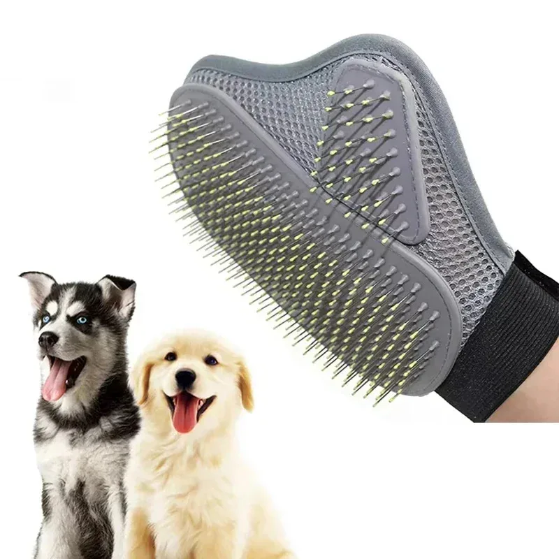 Dog Grooming Gloves Soft Bristles Pet Hair Remover Gloves Comfortable Hair Remover Mitt for Small Medium Large Dogs & Cats - imagen 3