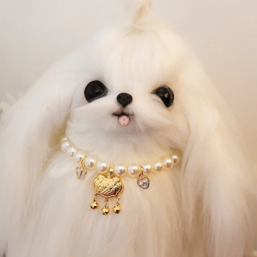 Collar de perlas para gatos y perros - color duradero y campana - imagen 3