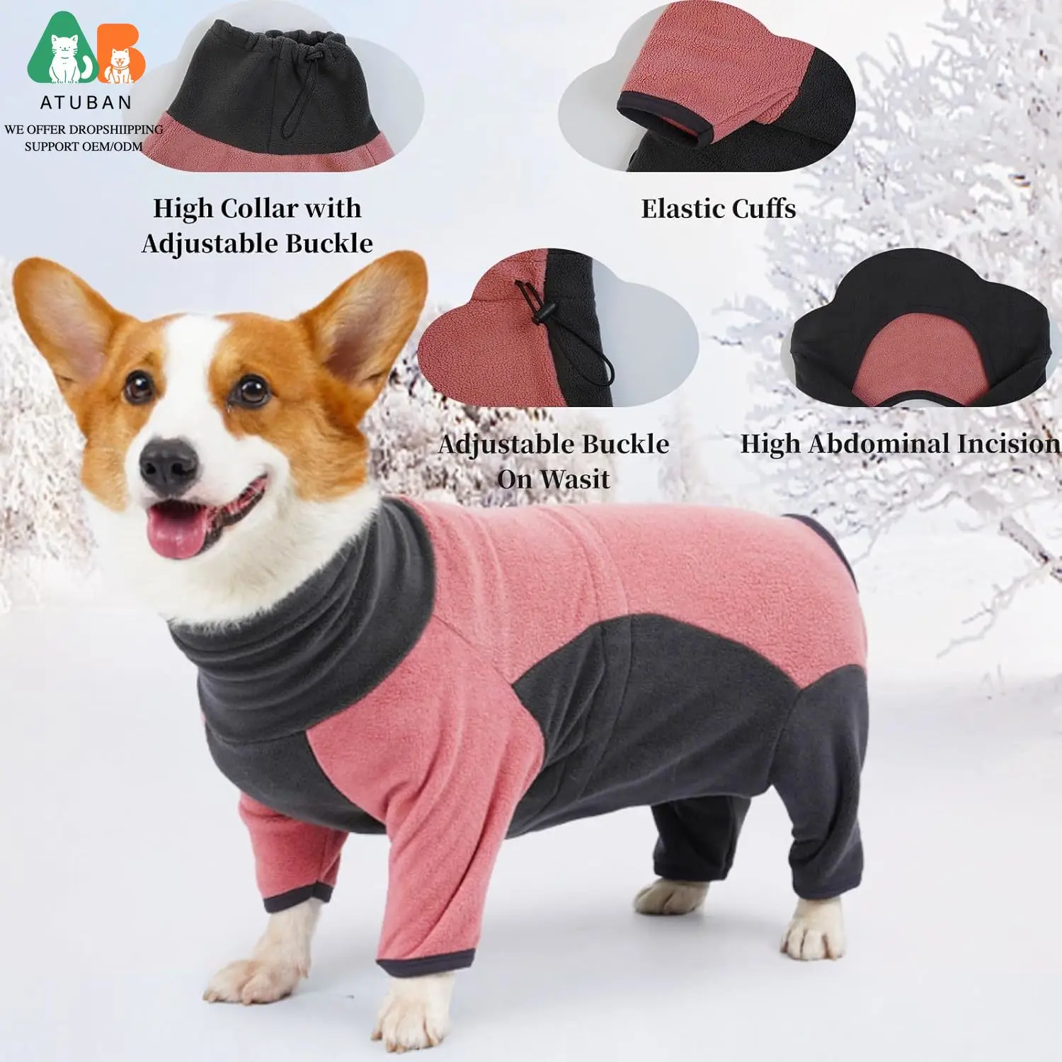 Abrigo de lana invierno para perros – Chaqueta cortavientos