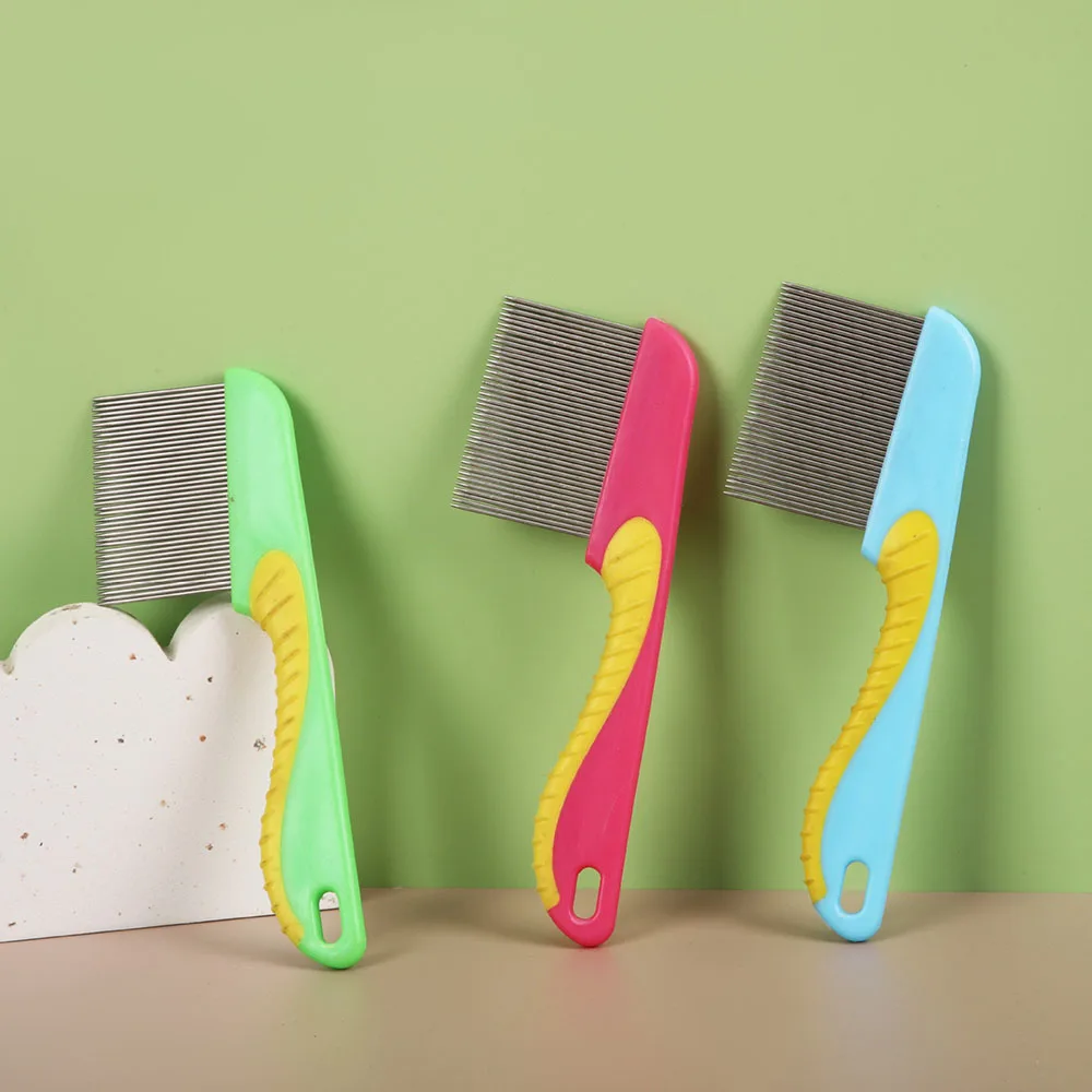 Peine para pulgas para perros y gatos: diseño de caballito de mar de dientes largos, elimina pulgas y pelo suelto, ideal para el cuidado y limpieza de mascotas, - imagen 2