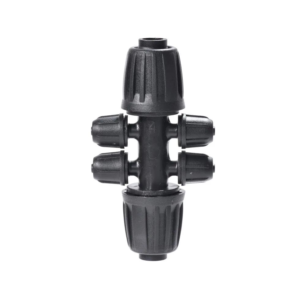 5 uds 16mm a 4/7mm reductor conector de 6 vías jardín invernadero manguera de riego agrícola accesorio para sistemas de riego - imagen 5