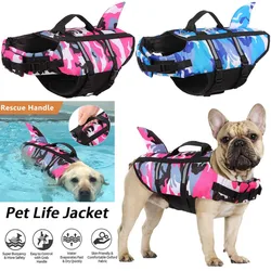 Chaleco salvavidas para perros con arnés y camuflaje tiburón