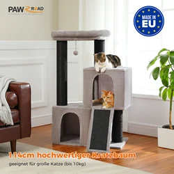 Torre de árbol para gatos grandes con rascador sisal y cueva doble