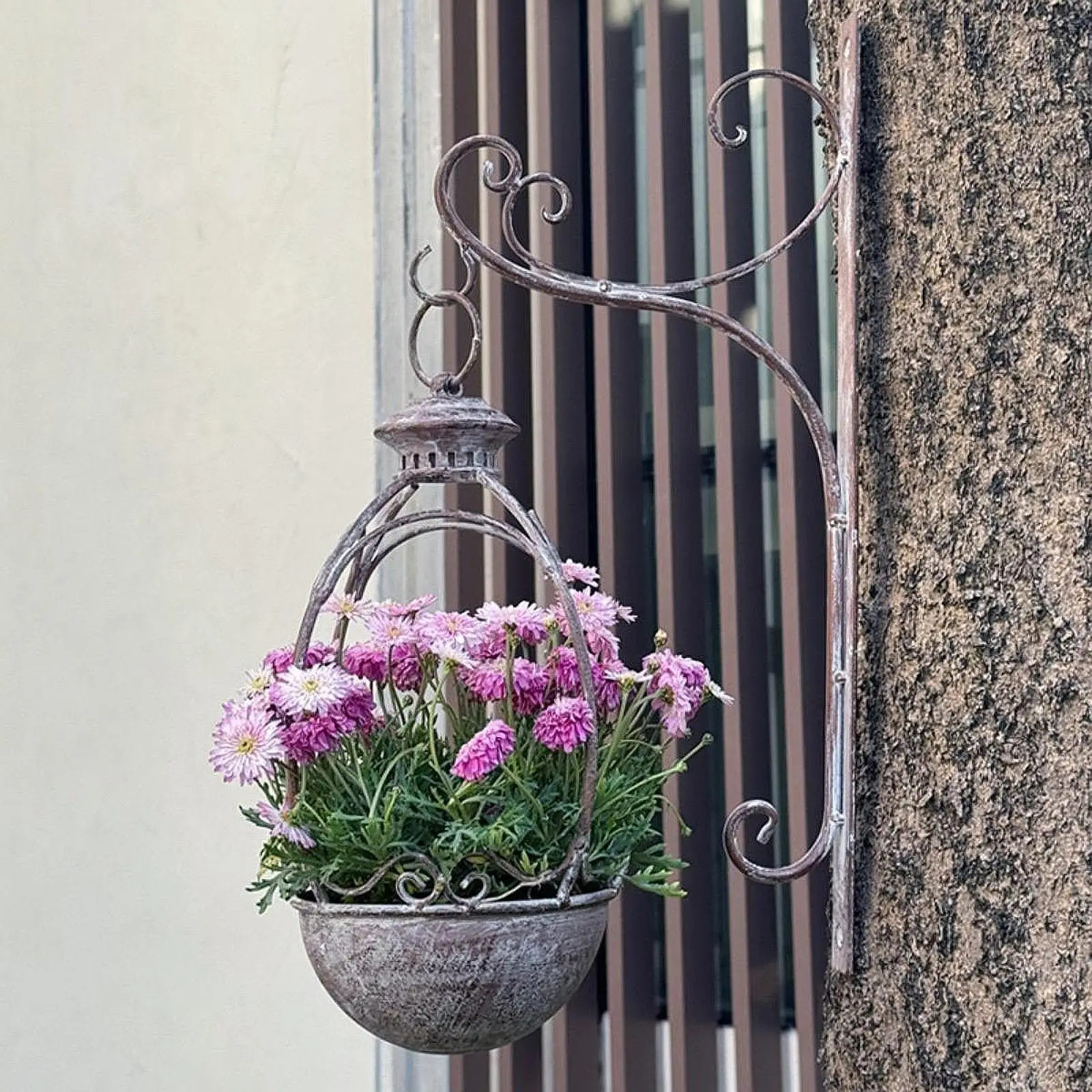 Macetero de pared, estilo vintage, maceta colgante clásica para valla, - imagen 4