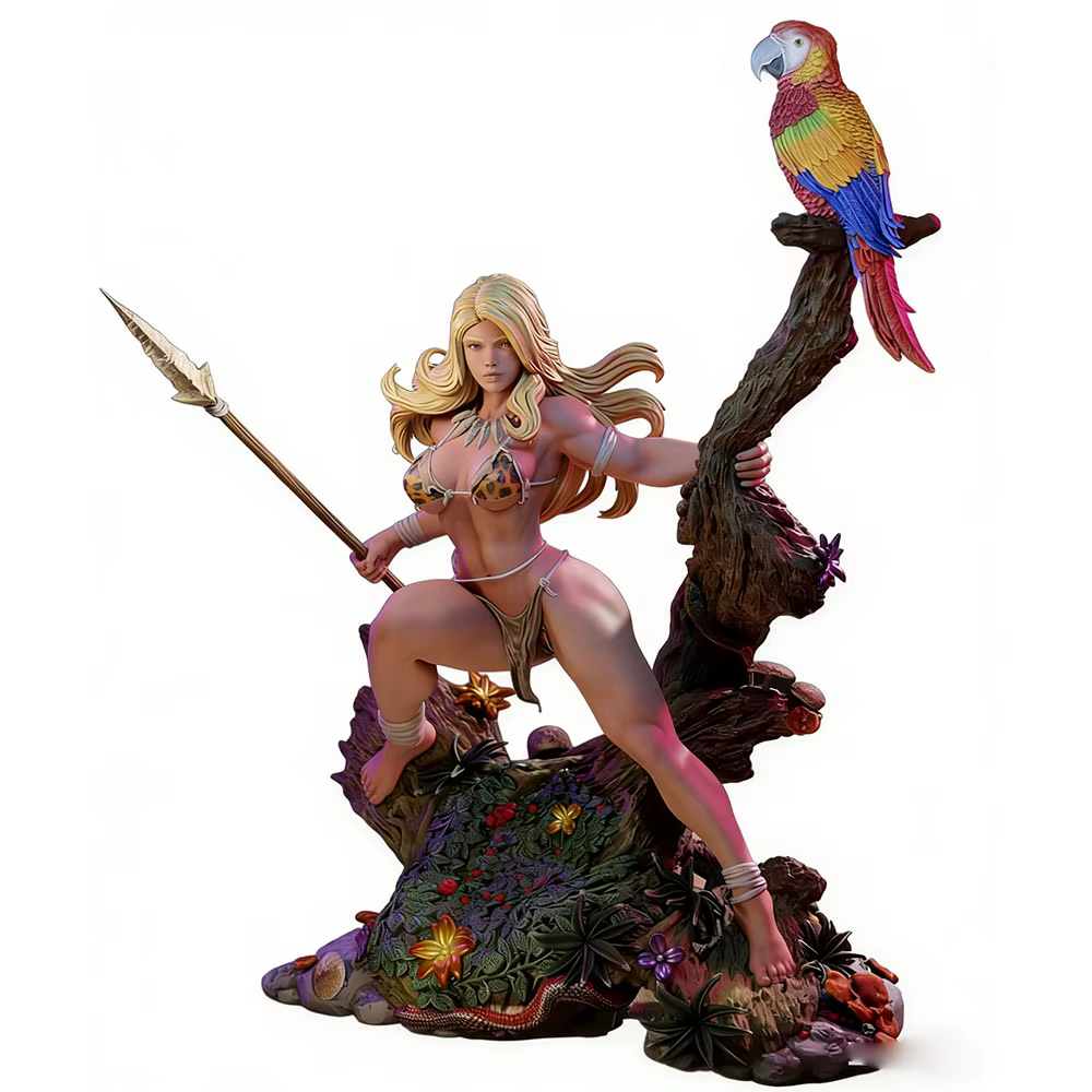 Figura de resina de guerrera femenina – Miniatura coleccionable - imagen 3