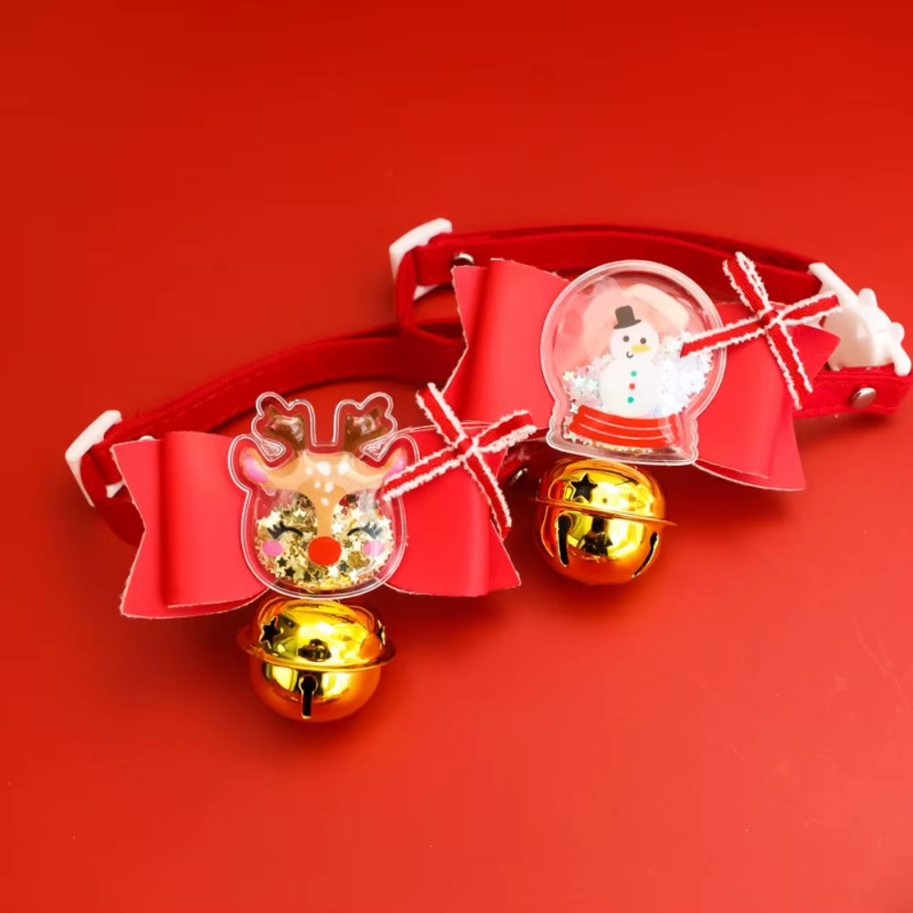 Collar Navideño con Lazo y Campana para Gatos y Perros - imagen 5