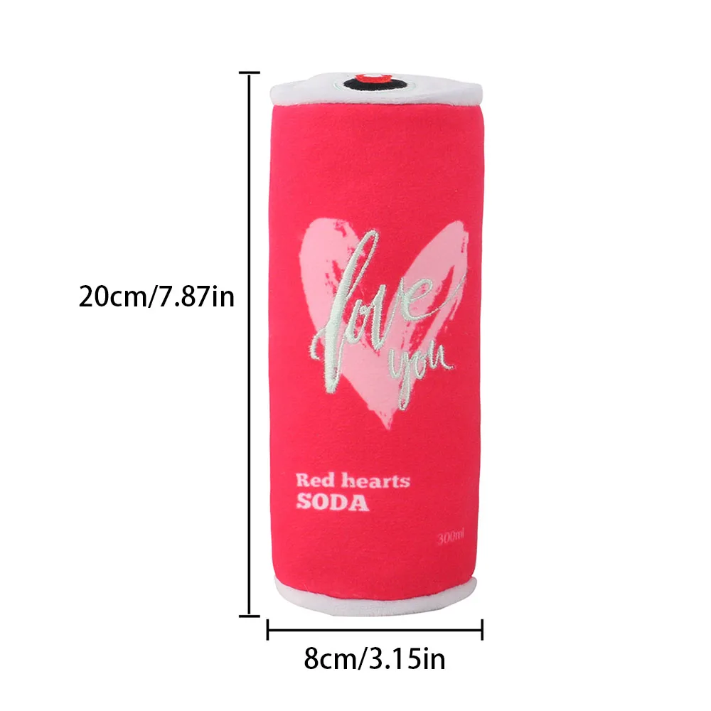 Juguete de peluche masticable y duradero, juguete interactivo para mascotas con forma de lata para perros y gatos, juguete de peluche suave que hace ruido, - imagen 4