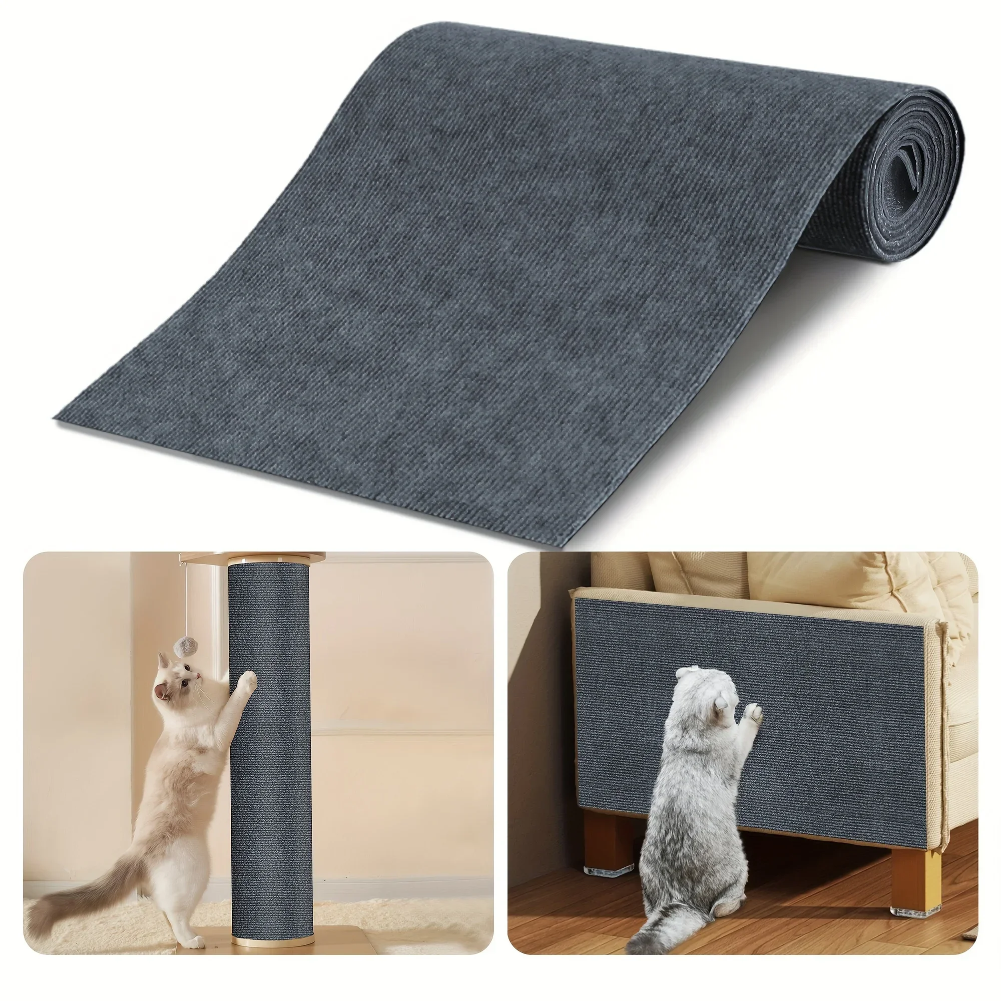 Almohadilla autoadhesiva para rascar gatos, alfombrilla de fieltro de poliéster duradera para protección de paredes y muebles, paquete de varios tamaños, rascador para gatos - imagen 5