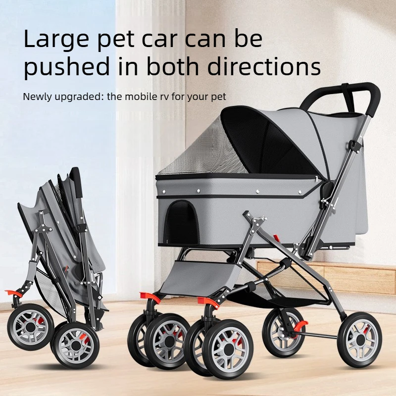 Carrito de paseo ligero y plegable para perros y gatos - imagen 3