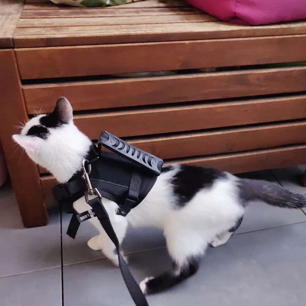 Juego de arnés y correa tácticos para mascotas con diseño sin tirones, velcro personalizado para perros pequeños y gatos, equipo resistente para entrenamiento a caminar - imagen 3