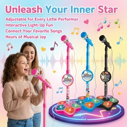 Micrófono karaoke infantil con soporte – Juguete educativo para niños