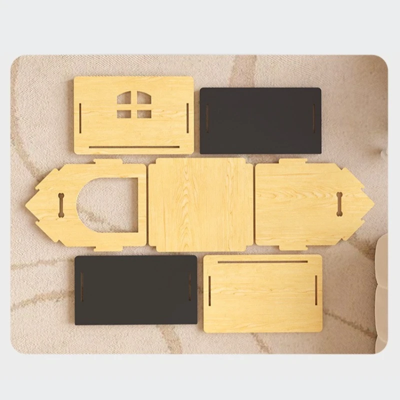 Casa de madera para perros, Material ecológico desmontable, perrera para perros, cama para perros transpirable duradera para interiores, jaula fácil de limpiar a prueba de humedad - imagen 5