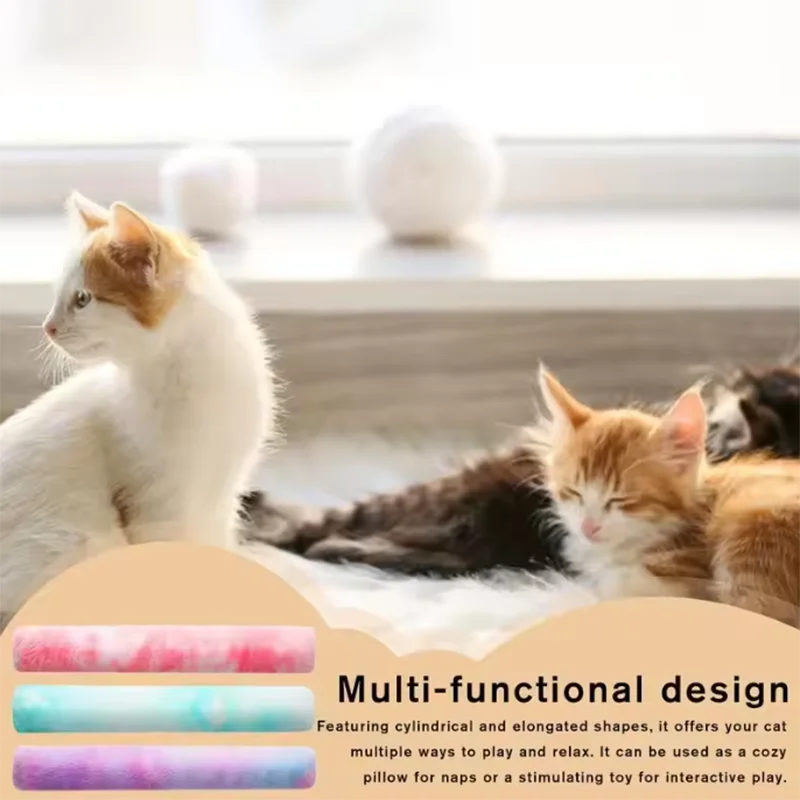Nuevos juguetes interactivos para masticar gatos, palitos para gatitos, juguete de hierba gatera de felpa suave, juguete duradero para patadas de gatos para limpieza de dientes y juegos en interiores