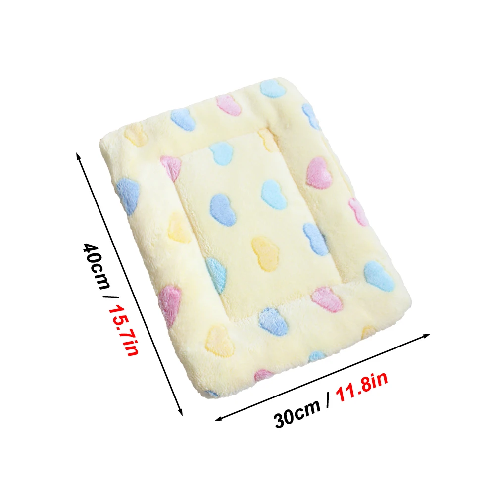 Manta cálida y suave de franela para mascotas, manta con estampado de corazón y nube bonita, estera para mascotas, manta cómoda para animales pequeños, conejo, gato y perro - imagen 2