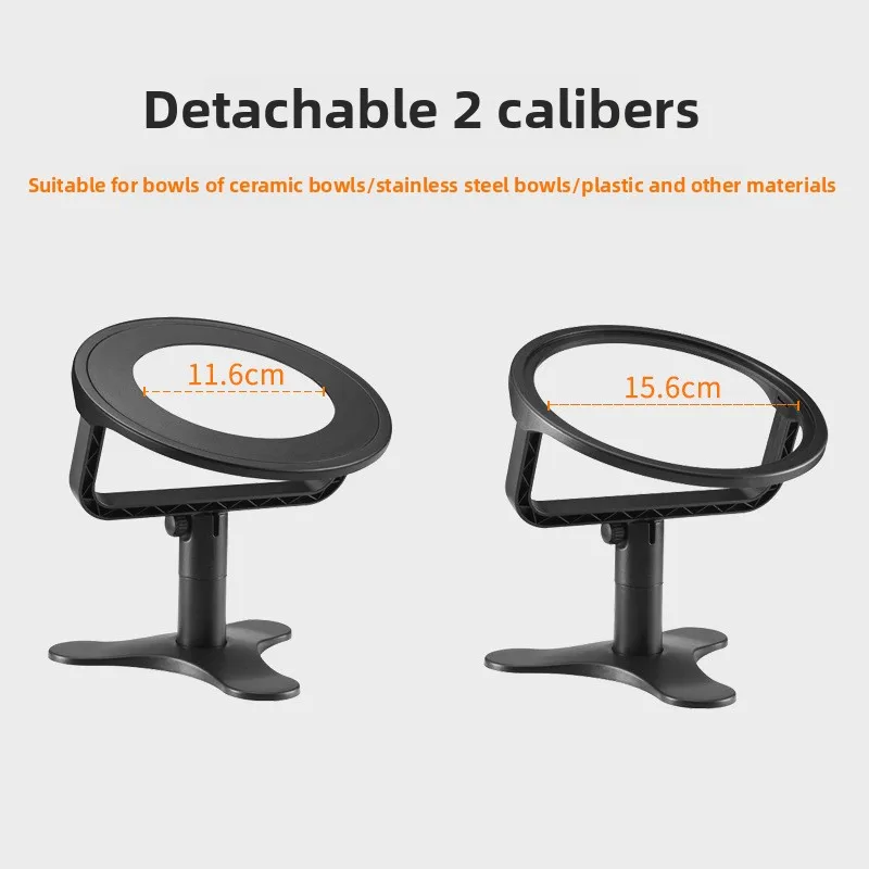 Cuenco con soporte de acero inoxidable de pie alto para mascotas, altura ajustable, previene golpes, cuenco de arroz para gatos, suministros de alimentación para mascotas, accesorios - imagen 3