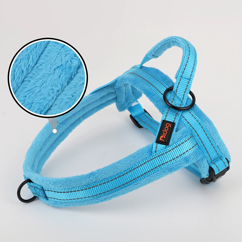 Arnés cálido para perros de invierno, chaleco con arneses para perros sin tirones, acolchado suave, chalecos reflectantes para perros pequeños y grandes, Bulldog Pug - imagen 3