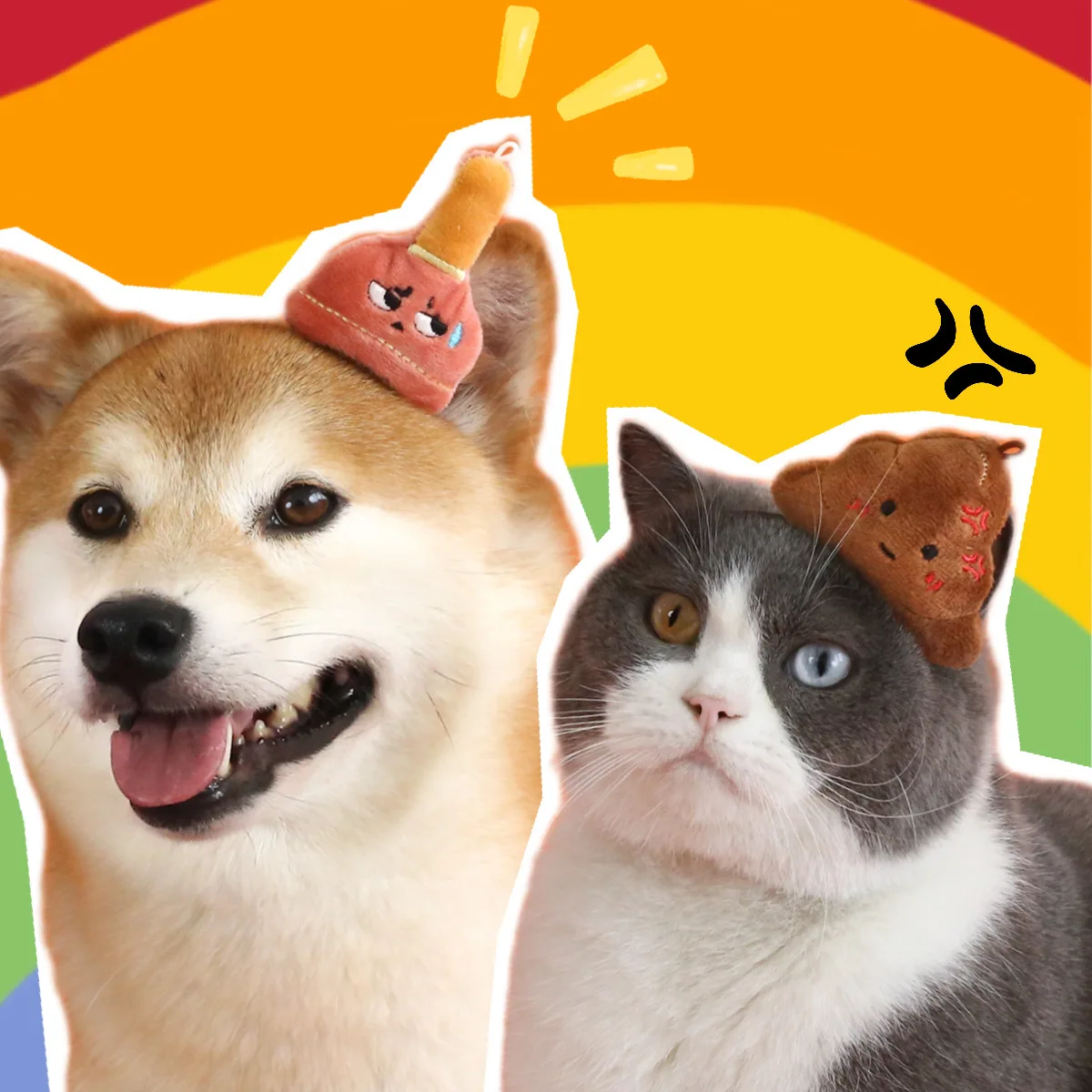 Divertida diadema de felpa para mascotas, accesorios para sombreros de gato y perro, juguetes para perros pequeños, accesorios para cachorros para perros pequeños