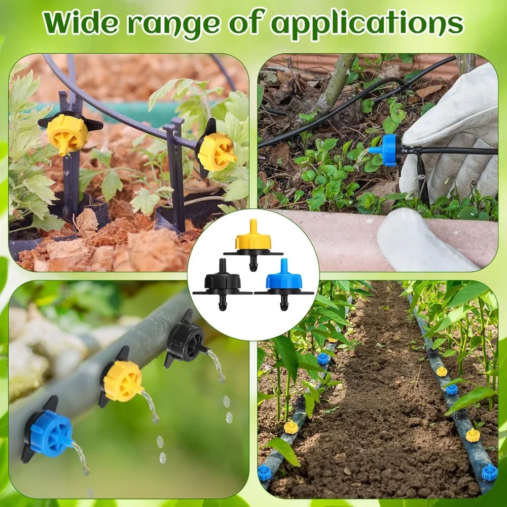 Goteador compensador de presión de 20 piezas, emisor de riego de jardín antiobstrucción con filtro para sistema de riego de vegetales y césped - imagen 3
