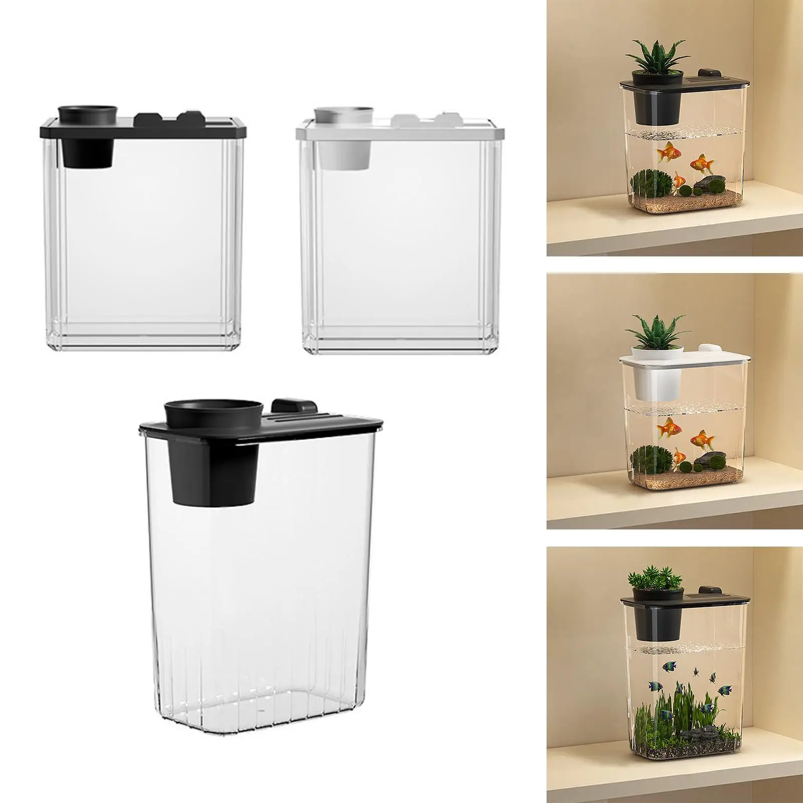 Reptile Tank Terrarium Small Fish Tank Habitat Cage with Full View Visually for 