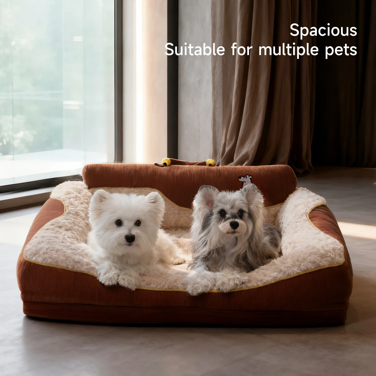 HOOPET 2025 Nueva cama grande para perros, cama para mascotas lavable y cálida de invierno con acolchado grueso y refuerzo, colchón ortopédico de seguridad cómodo - imagen 4