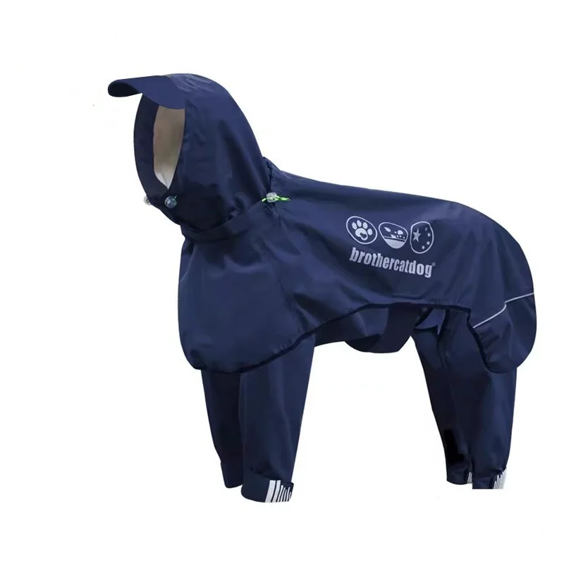 Chubasquero para perros de 2 uds., fácil de usar, Poncho reflectante con capucha dividido para perros, Sudadera con capucha, ropa de lluvia para mascotas para perros medianos y grandes, impermeable ligero para mascotas - imagen 5