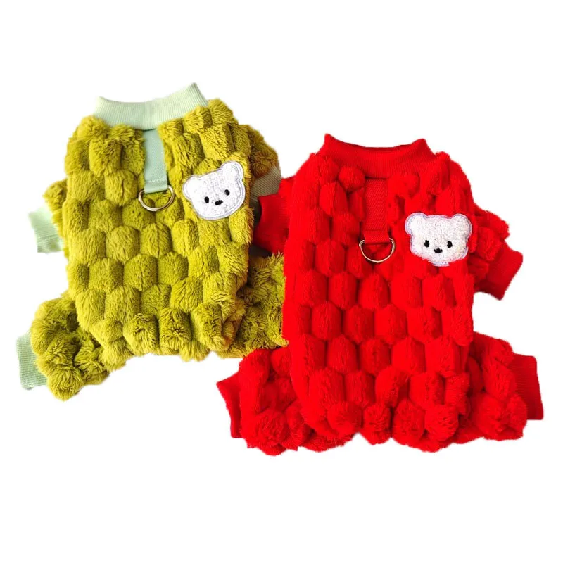 Mono con capucha de lana para perros y gatos – Pijama suave y cálida - imagen 3