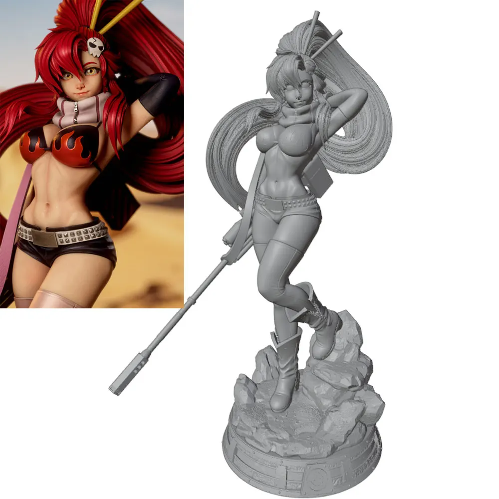 Kit figura resina guerrera feminina 1/24 – Modelo DIY sin montar - imagen 3