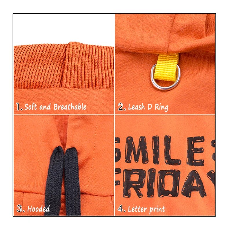 Sudaderas con capucha para perros sin mangas, disfraz deportivo para primavera y otoño, sudadera suave para mascotas con sombrero, jersey, ropa para perros pequeños, medianos y grandes - imagen 3