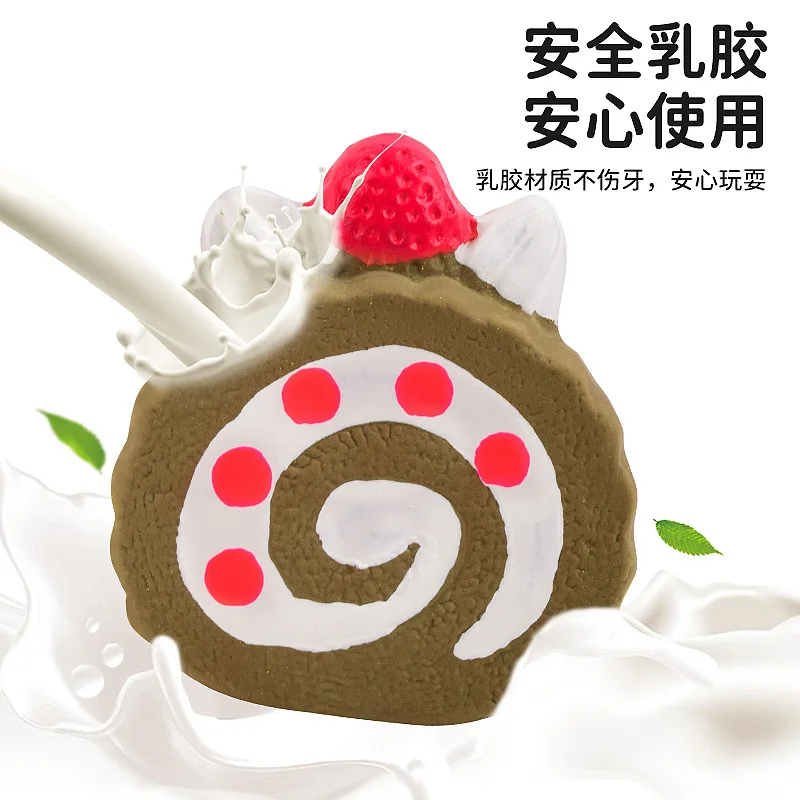 Juguete látex galleta macaron para perro resistente a mordeduras vocal - imagen 3