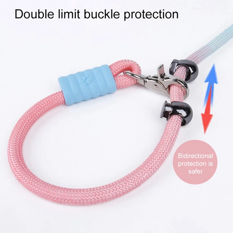 Correa para perro de 200/250cm con soporte para bolsa de caca, correas para mascotas para perros pequeños, medianos y grandes, cuerda de tracción con mango de algodón y espuma de nube - imagen 4