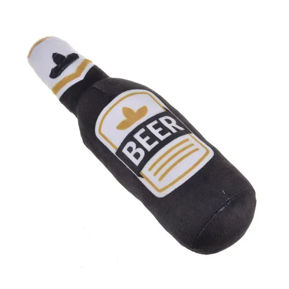 Juguetes de peluche para perro con sonido de botella de cerveza - imagen 4