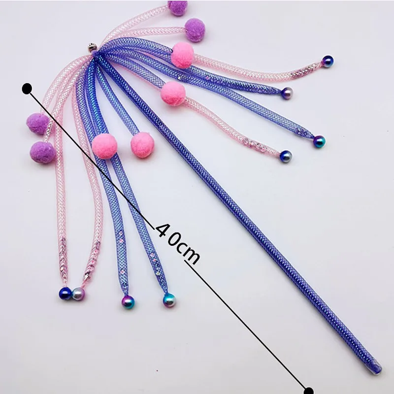Juguete para gatos, bola de lana con borlas, juguetes para gatos, red elástica interactiva, palo de burlas para gatos de girasol, juguete para gatos autohi con campana, suministros para mascotas - imagen 4