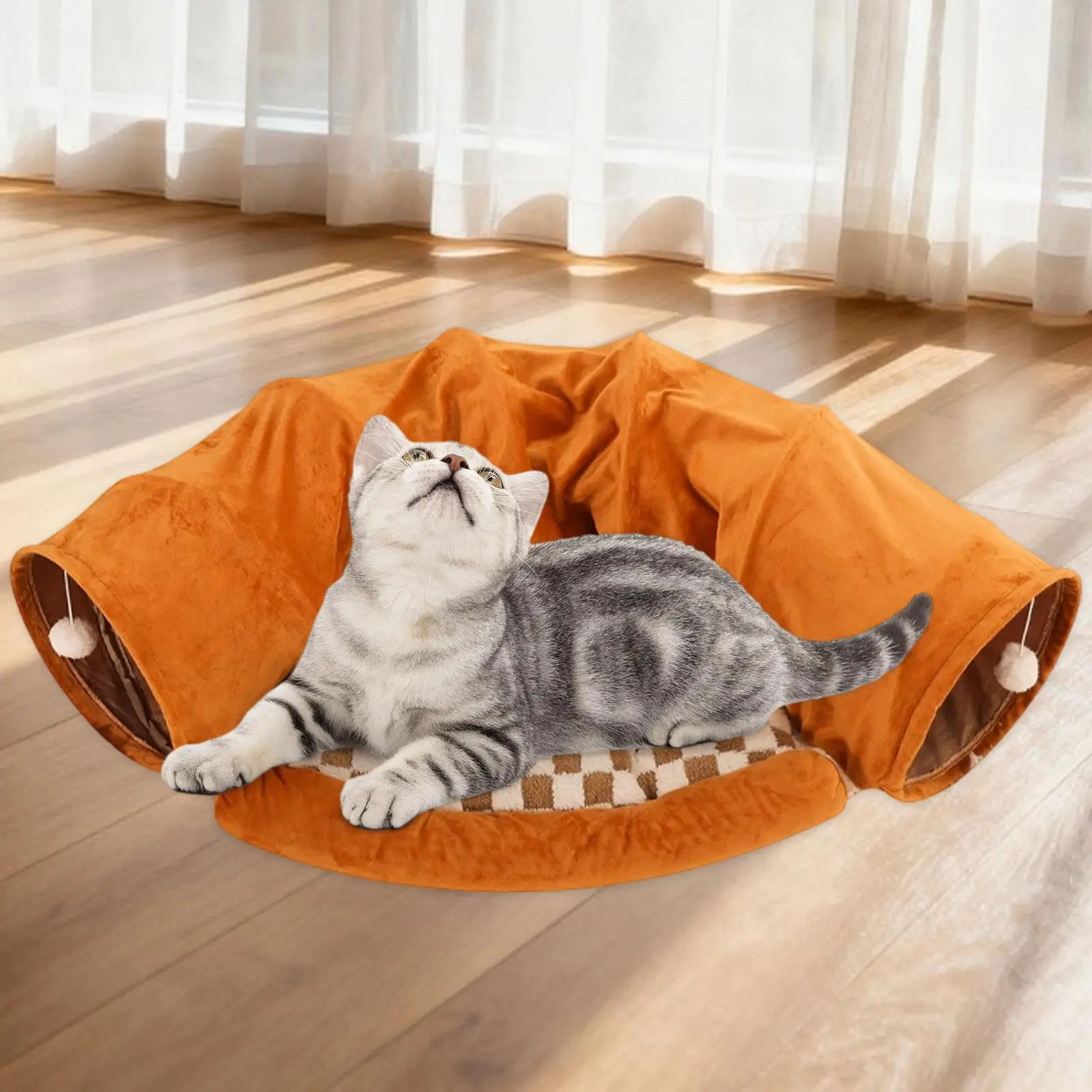 Túnel para gatos, descanso para cama, juego de gatito, regalos interactivos, estera, suministros de adorno cómodos, suministros para mascotas, cojín, nido, equipo de tubo para gatos - imagen 2