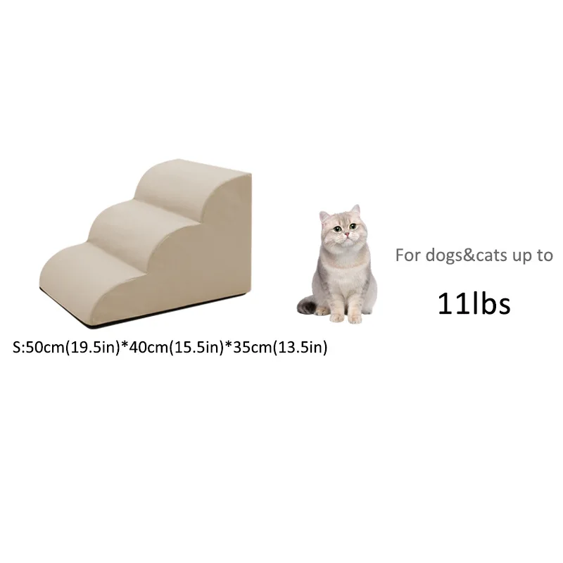 Escalera para gatos, escalones para cama, pendiente, mesita de noche, gatito, cachorro, Corgi, escalera para mascotas, cama arriba y abajo, extraíble y lavable - imagen 4