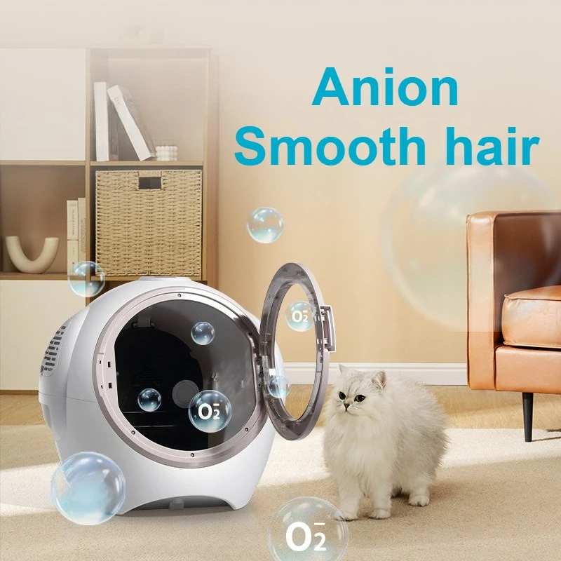 Secador de pelo para mascotas, caja secadora de pelo para cachorros y gatos, accesorios automáticos para perros pequeños, habitación seca, suministros de aseo para baño de perros y gatos - imagen 5