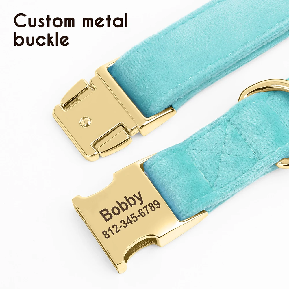 Collar personalizado para perros pequeños, medianos y grandes, collares con placa de identificación para cachorros y mascotas suaves grabadas personalizadas para Pug Bulldog Francés S-L - imagen 3