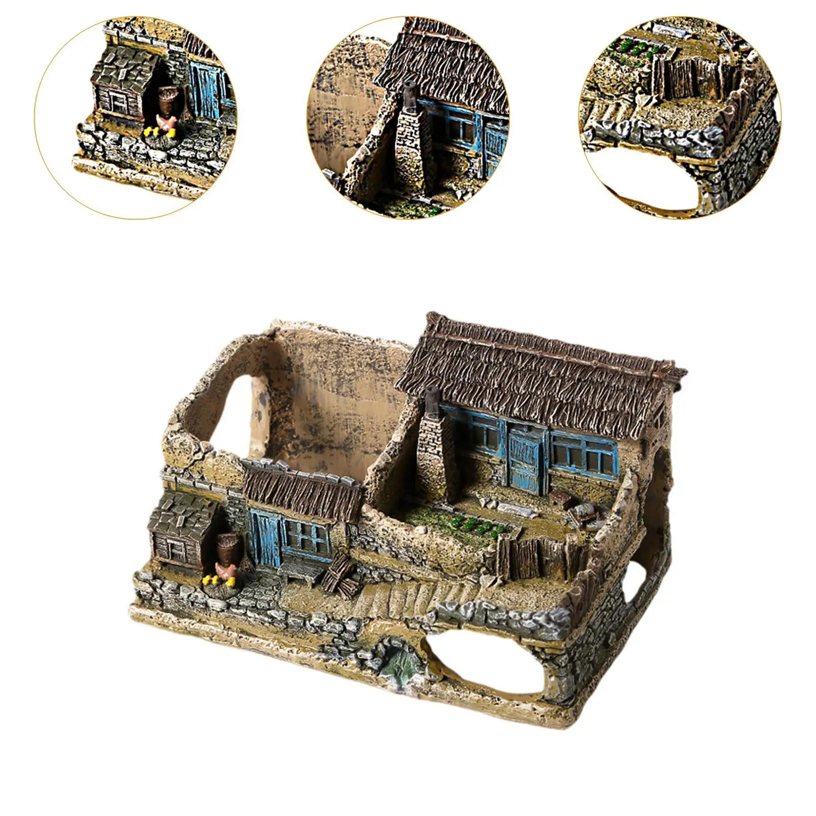 Aquarium Hideaway for Betta Fish, Resin Shelter Figurine for Turtles And Reptiles