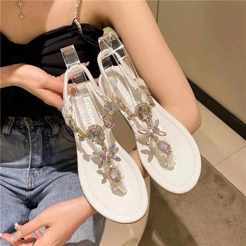 Sandalias de verano con pedrería para mujer – Casuales y lujo - imagen 5