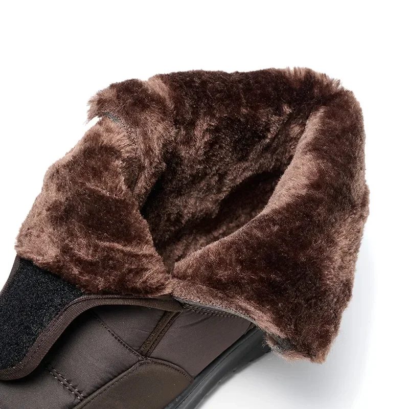 Botas de nieve impermeables para Mujer, zapatos con plataforma y cuña, botines cómodos de felpa gruesa y cálida, calzado de invierno - imagen 4