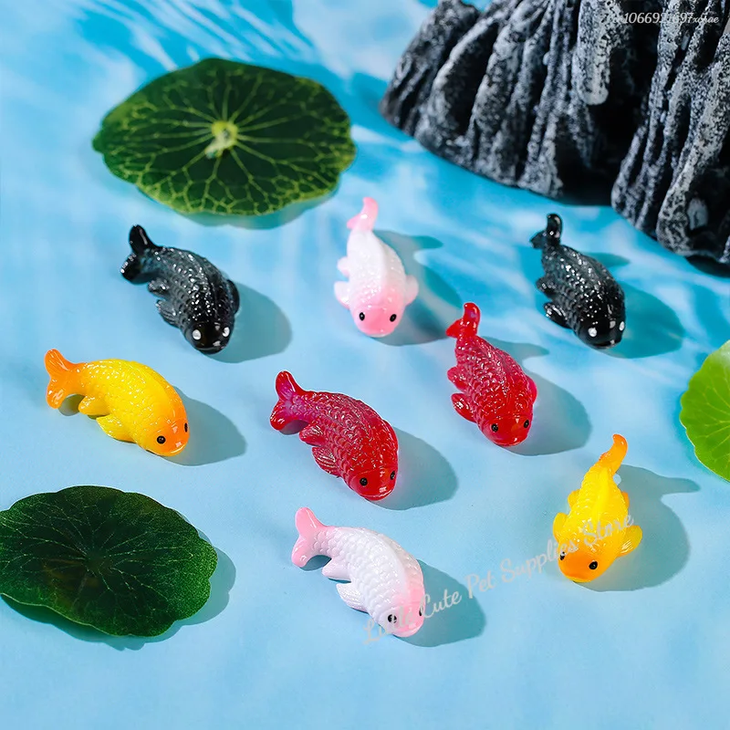 Paisaje flotante de peces falsos de plástico duradero Artificial para decoración de pecera, adorno de acuario