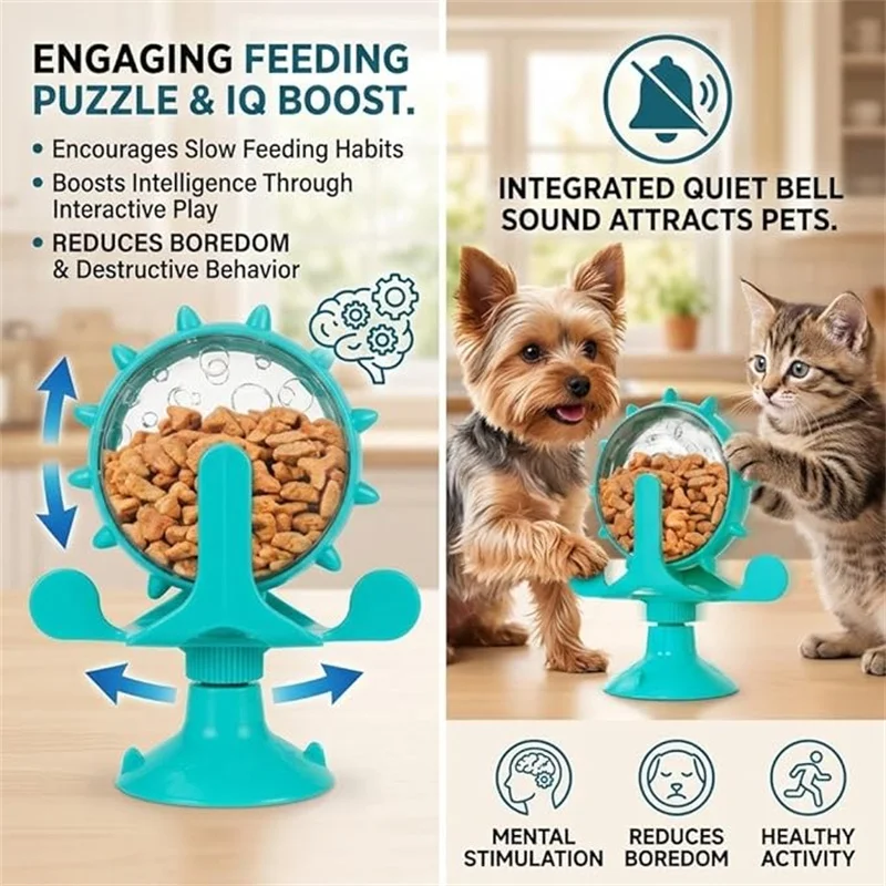 Dispensador interactivo de golosinas sin derrames para gatos y perros - imagen 4